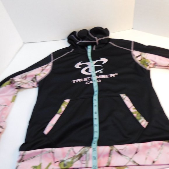 Women's True Timber Camo Pink Hoodie Hunting Sweatshirt Sz S - Picture 9 of 10